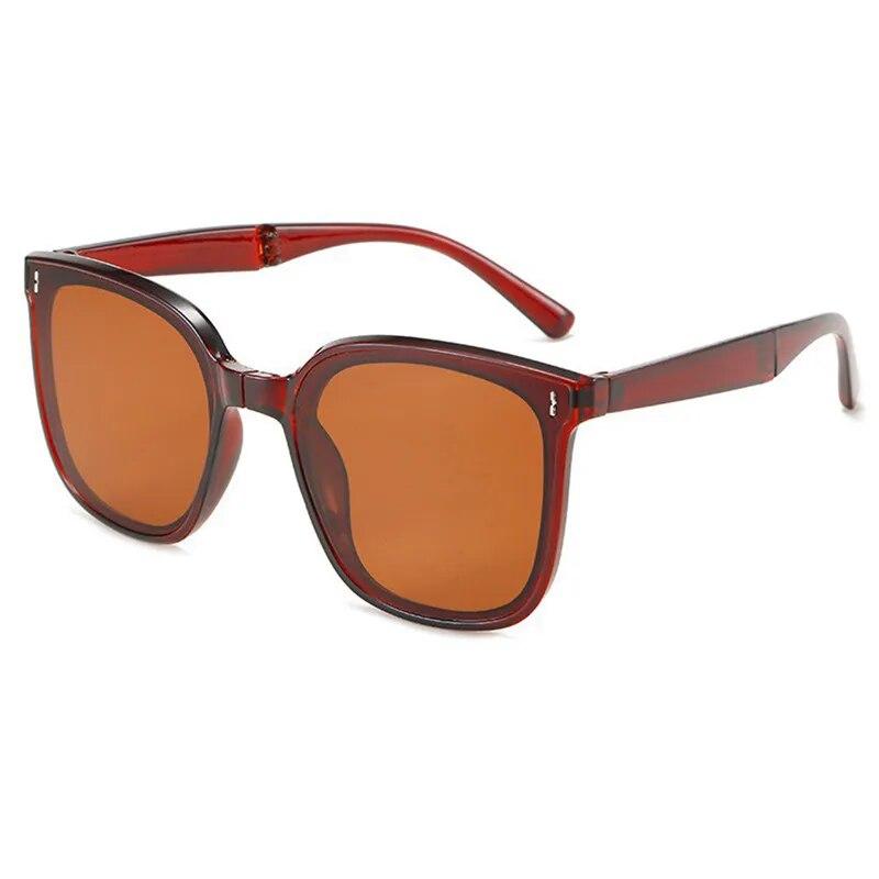 Fashion Classic Portable Foldable Sunglasses UV400 Summer Vintage Retro  Eyewear Women Lady Riding Eyeglasses Sun Shade