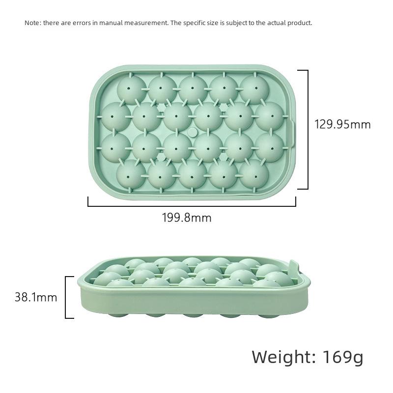 Silicone Ice Ball Mold - Round Ice Cube Tray with Storage Box