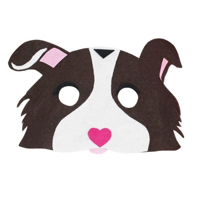 Maschera in feltro per cane - MegaCrea fai da te - 20,5 x 14,5 cm - Marrone - Unisex - Dai 3 anni