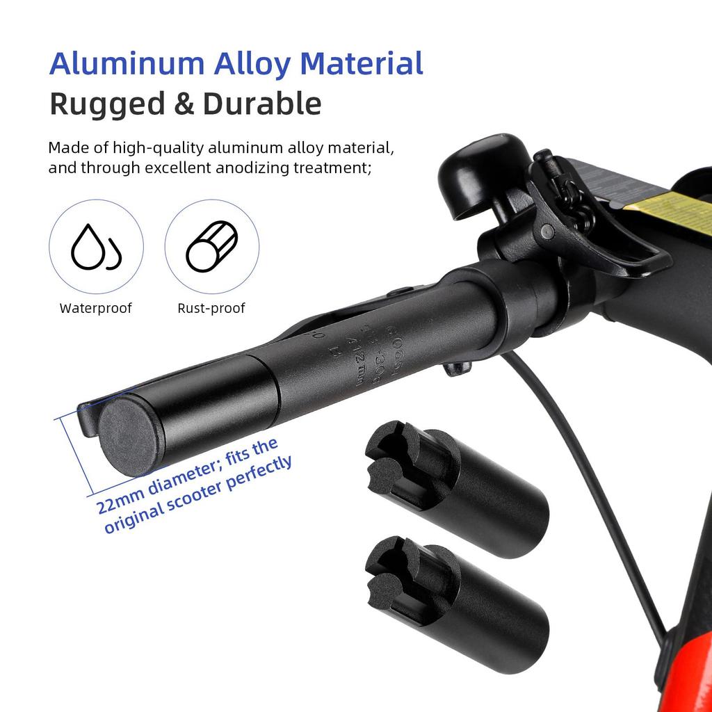 Black Ulip silicone handlebar extender kit without light for xiaomi and Ninebot ES series scooters