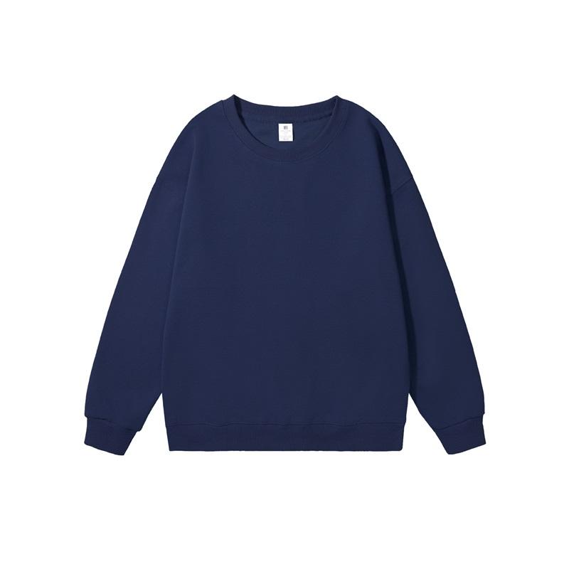 Sudadera Básica Casual Holgada de Color Sólido con Cuello Redondo para Hombre
