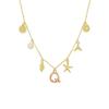 Fashionable Gold Pendant Necklace with Initial Charm and Perfect Detail for Trendy Women Ladies Daily Casual Wear