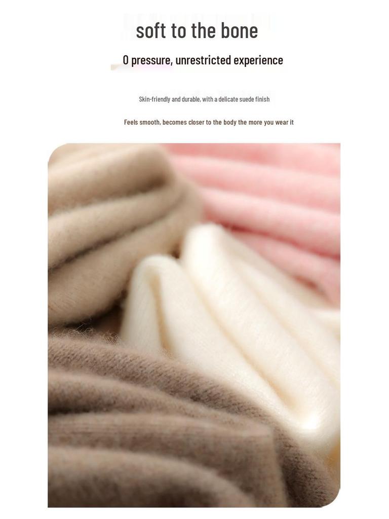 Women's Cashmere Half High Neck Slimming Solid Color Sweater for Autumn/Winter