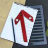 45 90 Degrees Carpenter Right Angle Line Gauge Round Heart Ruler