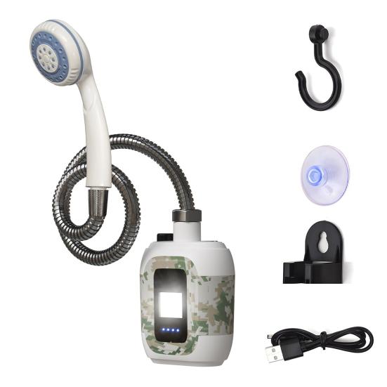 Tragbare wiederaufladbare Campingdusche mit elektrischer Pumpe und Duschkopf