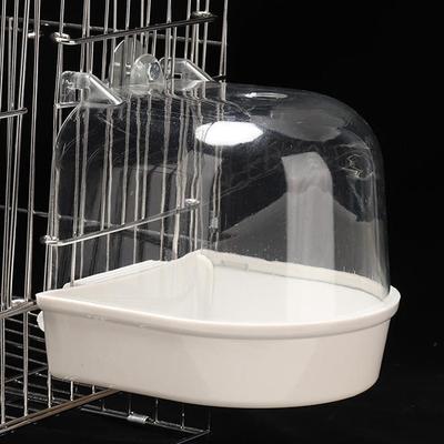 Transparente Hänge-Vogelbadewanne für Käfig Sittich Vogelkäfigzubehör Papageien Badewanne Bade Dusche Käfig für Kanarienvogel Wellensittich Nymphensittich