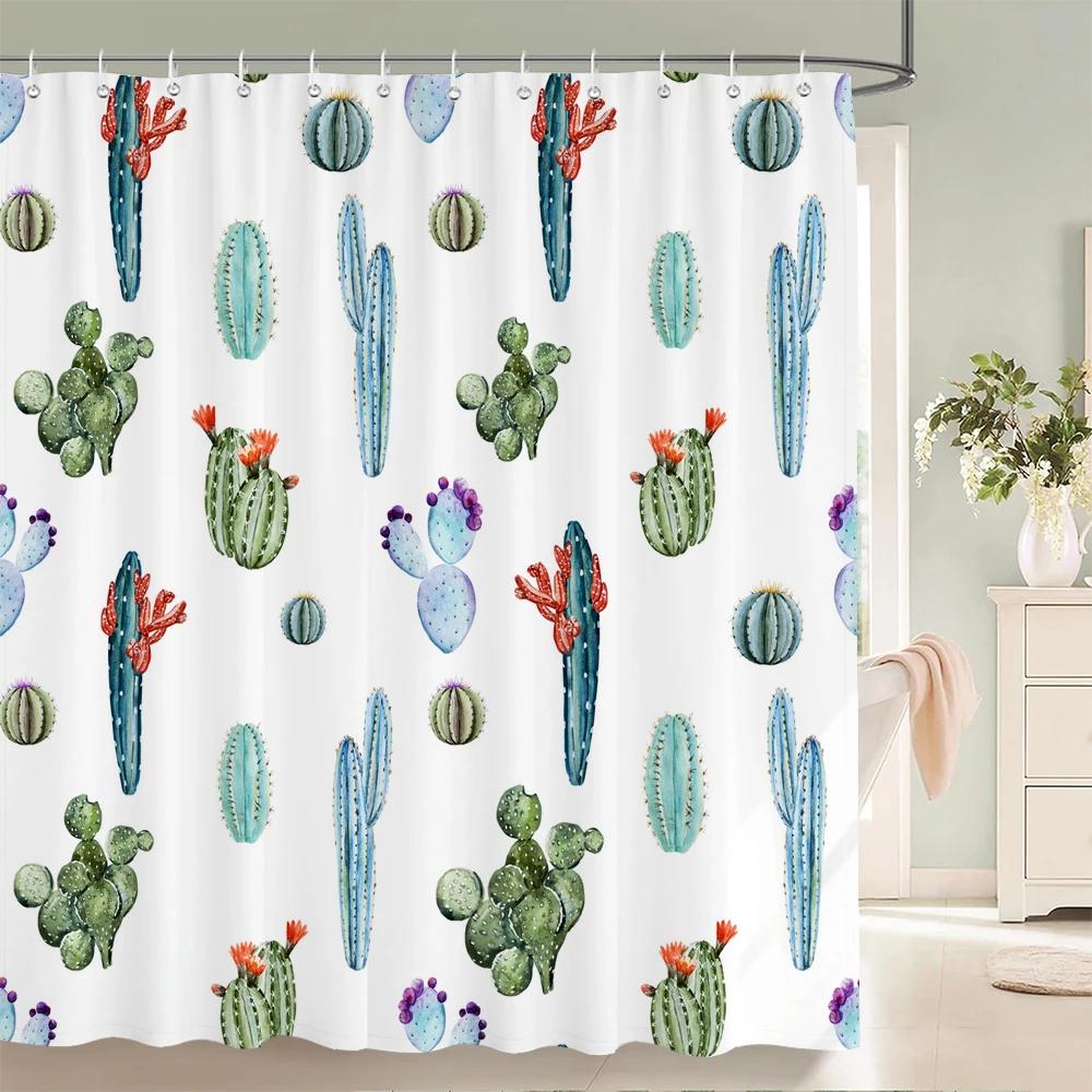 Flowers Plants Waterproof Shower Curtains Bathroom Shower Curtains 3d Fabric Bath Curtains With Hooks Shower Curtain or Mat W90xH180cm