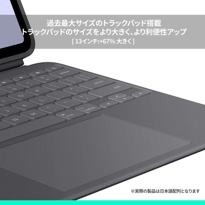Logitech Combo Touch iPad Pro 13-inch M5/M4 iK1276GRA Keyboard Case, Japanese Layout, Graphite