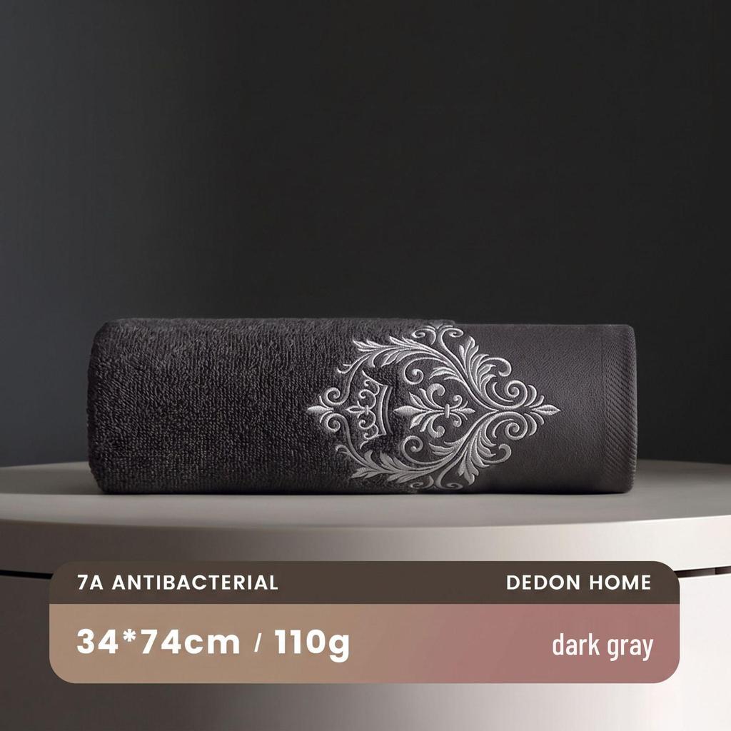 Toalla 7a de Algodón Puro Antibacteriano: Clase A, Engrosada, Muy Absorbente, No Suelta Pelusa, Adecuada para Lavar la Cara y Bañarse, Unisex.