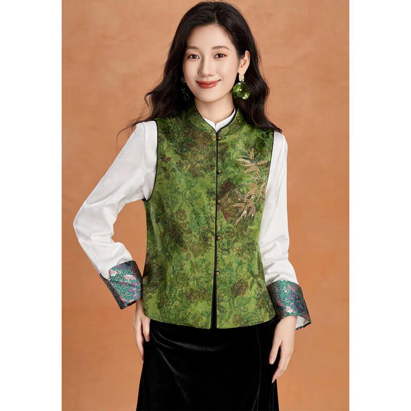 Kebeier New Chinese Style Retro Floral Vest for Women