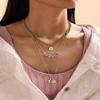 Trendy Multi-layer Cold Style Star Pendant Necklace with Full Diamond Detailing