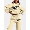 Mens Oversized Hooded Sweatshirt Set With Print Loose Fit Casual Streetwear Long Sleeve Top Pants 2025