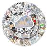 10/30/50pcs Cool Silver Art Aesthetic Stickers Cartoon Ins Style Decals Suitcase Phone Laptop Diary Graffiti Sticker Decoration