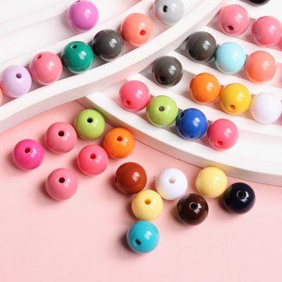 High Quality Colours Beads Necklace Jewelry Making Loose Findings DIY Acrylic For Jewelry 100PCS Earrings Fashion Bracelet 10mm