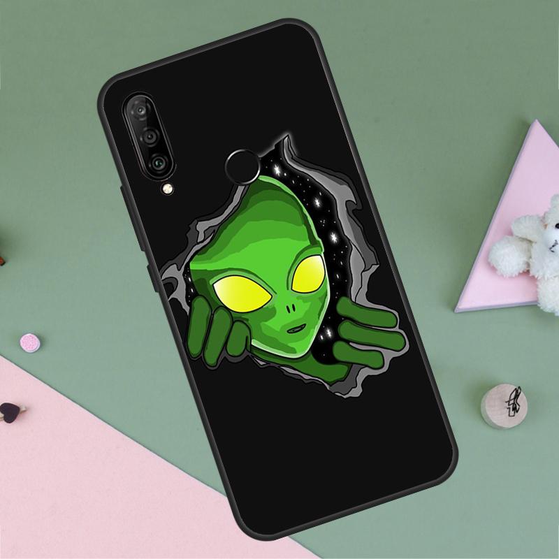 Alien Kawaii Art For Huawei P20 P40 Lite P60 P30 Pro Nova 5T 9 10 SE 12s 12i 11i Y90 Y70 Y60 Y61 Y72 Y91 Case