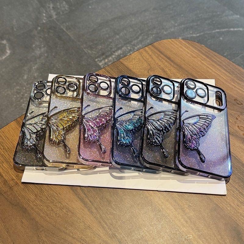 Applicable to iPhone17promax mobile phone case, new quicksand butterfly electroplating, Apple 16 Japanese and Korean luxury 151413