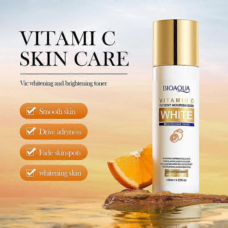 BIOAOUA Vitamin C Aufhellendes Gesichtswasser - 120ml Aufhellendes & Feuchtigkeitsspendendes Gesichtswasser