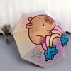 Capybara Themed Travel Umbrella-8 Ribs Automatic Opening and Closing, Portable Folding Design, Compact and Stylish Umbrella Suitable for Out