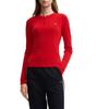 Fila Heritage Long Sleeve Pullover Simple Slim Knit Sweater Women Tops F11W548418FRD