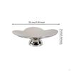 FourLobedShapedShaped Tray Mirror Finish Stainless Steel Silver Pedestal Bowl for Tabletop,