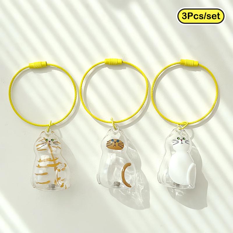 Kreslená kočka Vlasy Pamětní kapsle Roztomilý mazlíček Úložný box na srst Klíčenka DIY Přívěsek na tašku Suvenýry pro mazlíčky Dárky