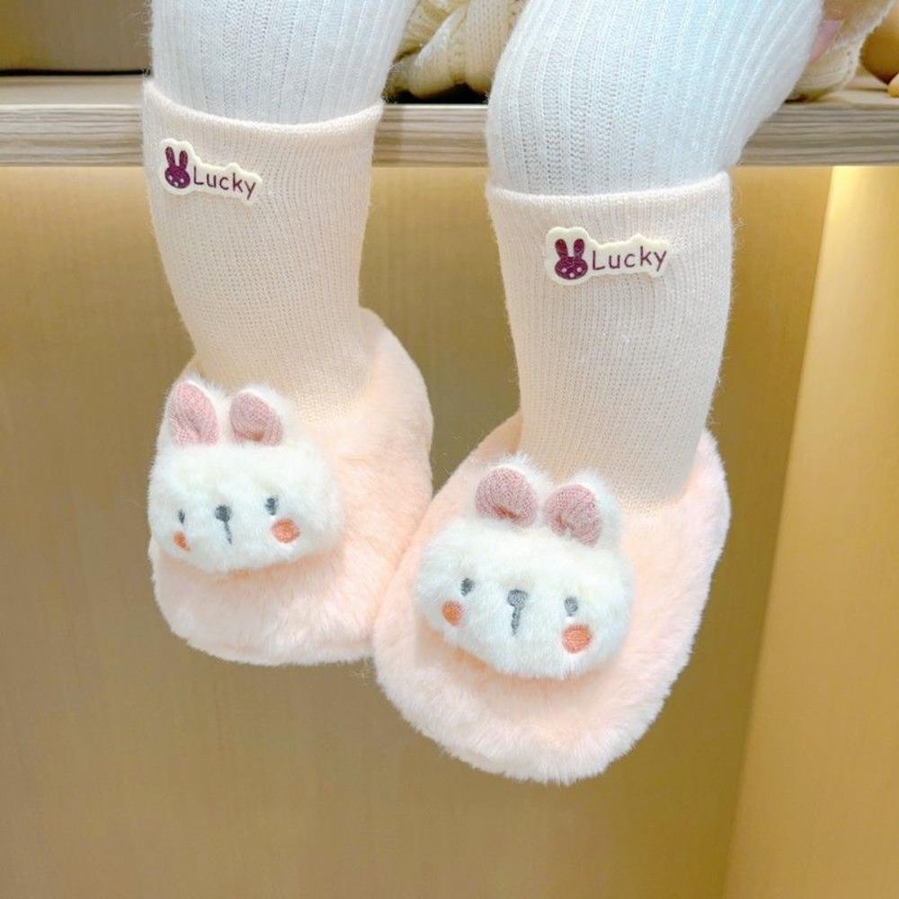 

Soft Baby Socks Shoes Warm Newborn Floor Socks Cute Toddler Shoes Winter L-White Rabbit