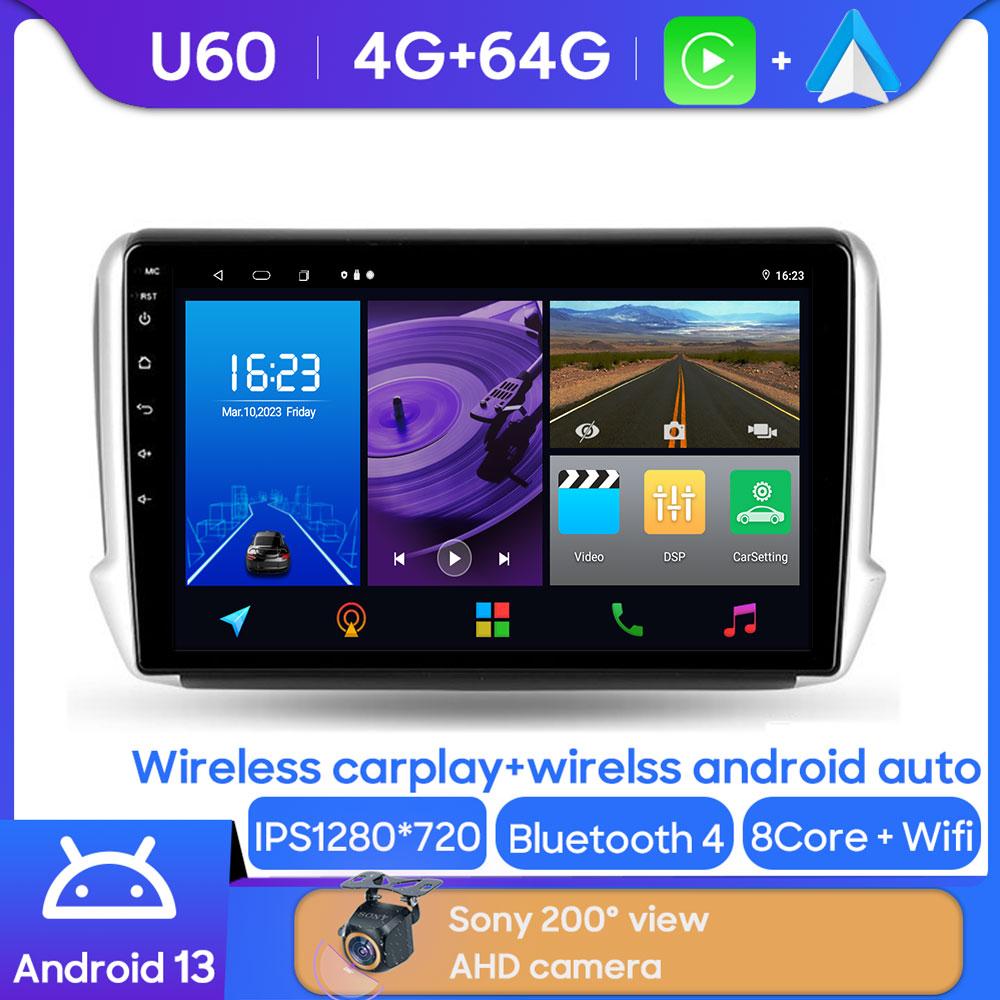 Android Car Stereo Multimedia Player For Peugeot 2008 208 1 2013 - 2020 GPS Navigation Carplay Android Auto Wifi No 2din DVD