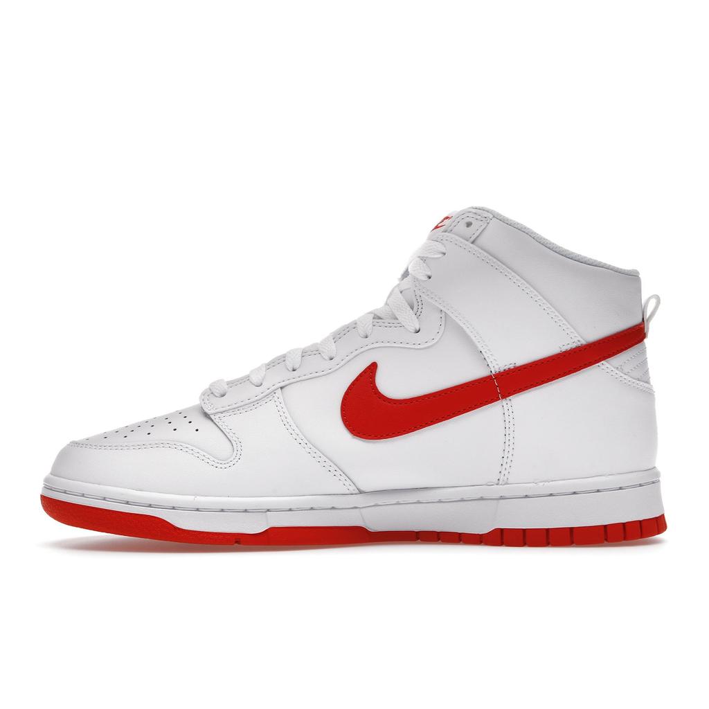 Nike Dunk High Białe Pikantna Czerwień Męskie Sneakersy DV0828-100