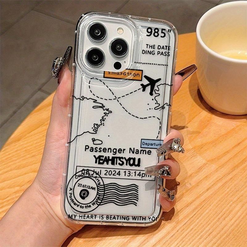 Line Route Applicable To Apple 16promax Mobile Phone Case iPhone13/14/15 Transparent 11 Airbag 15plus