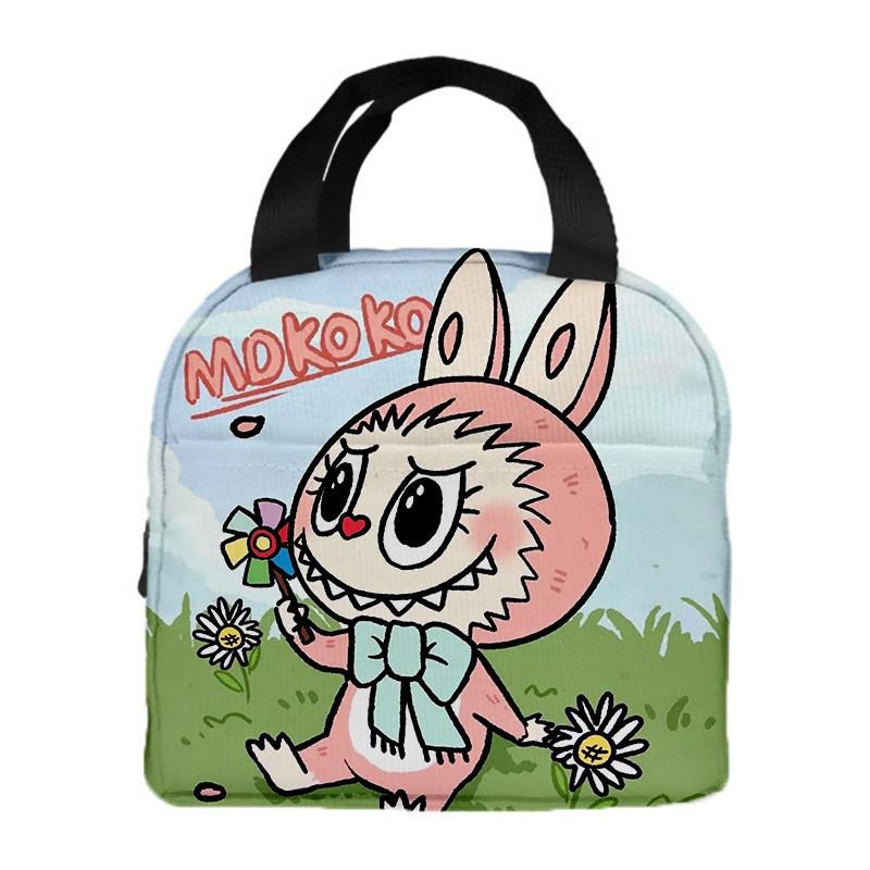 Labubu Cartoon Lunch Tote: Insulated Aluminum Foil Bento Bag for Students  5371
