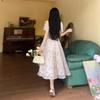 First Love Floral Chiffon Square Neck Elegant Summer Dress for Women, Plus Size, Waist-Cinched, Slimming, and Fairy Long.