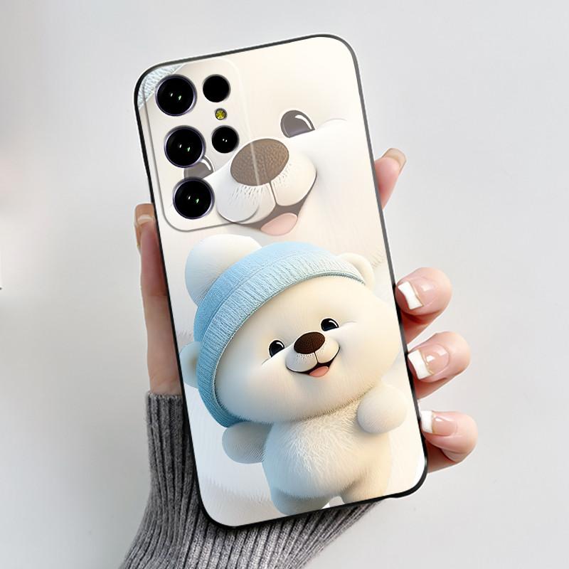 Oukitel C61 Pro maciņš Oukitel C61 GT vāciņš Luksusa Jauka Sirds Zaķis Smieklīgs Melns TPU Mīksts Silikona Aizsargājošs Tālruņa Maciņš