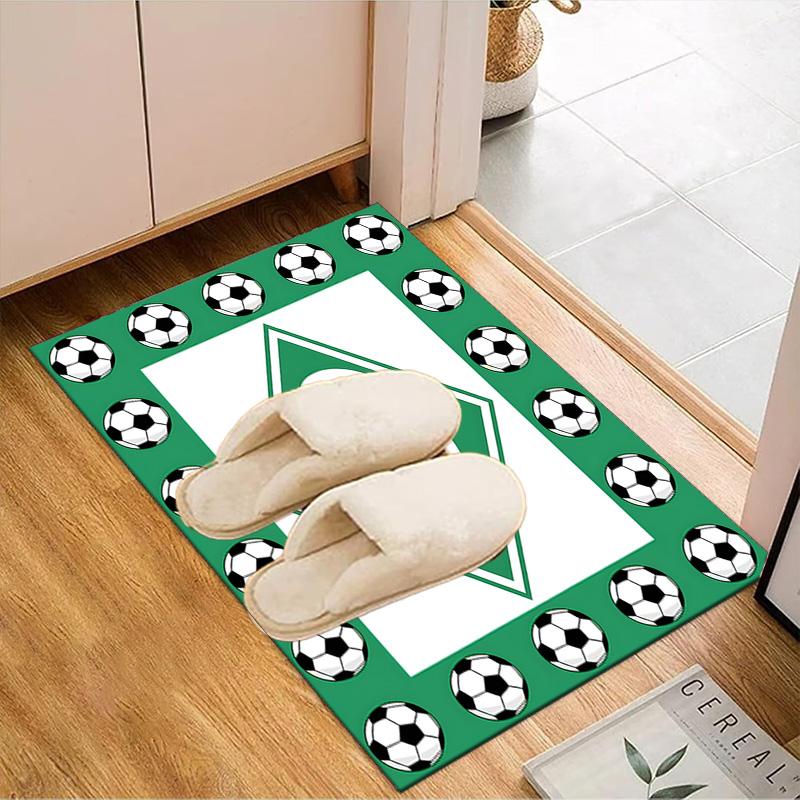 Green Werder Symbol Rug for Living Room, Game Rooms, Office, Bedroom, Office Floor Mat Playful Design, fan gifts Christmas decor