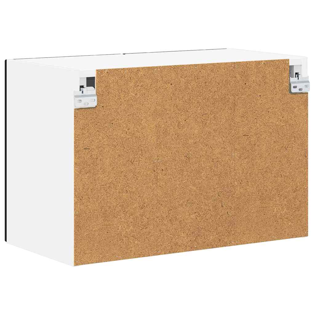 Wall Mounted Glass Cabinet LUCCA Black 60 X 31 X 40 Cm Particleboard