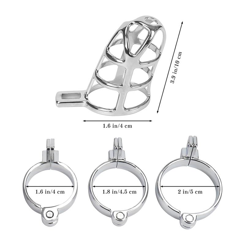 Adult Chastity Cage Lock for Men, Stainless Steel Anti-Infidelity Device, Couple Play Secure & Comfortable Male with Key