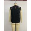 Casual Commuting Lace Sleeveless Top Half High Neck Solid Color Women’s Blouses & Shirts