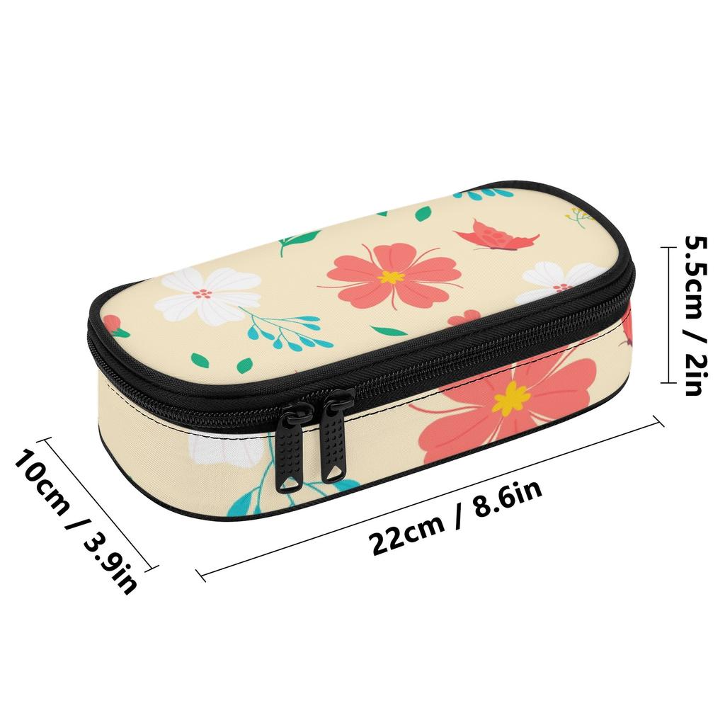 Pencil Case High Capacity Secure Zipper 300D Polyester with Main Compartment Mesh Pocket and Pen Slots for Teens and Students