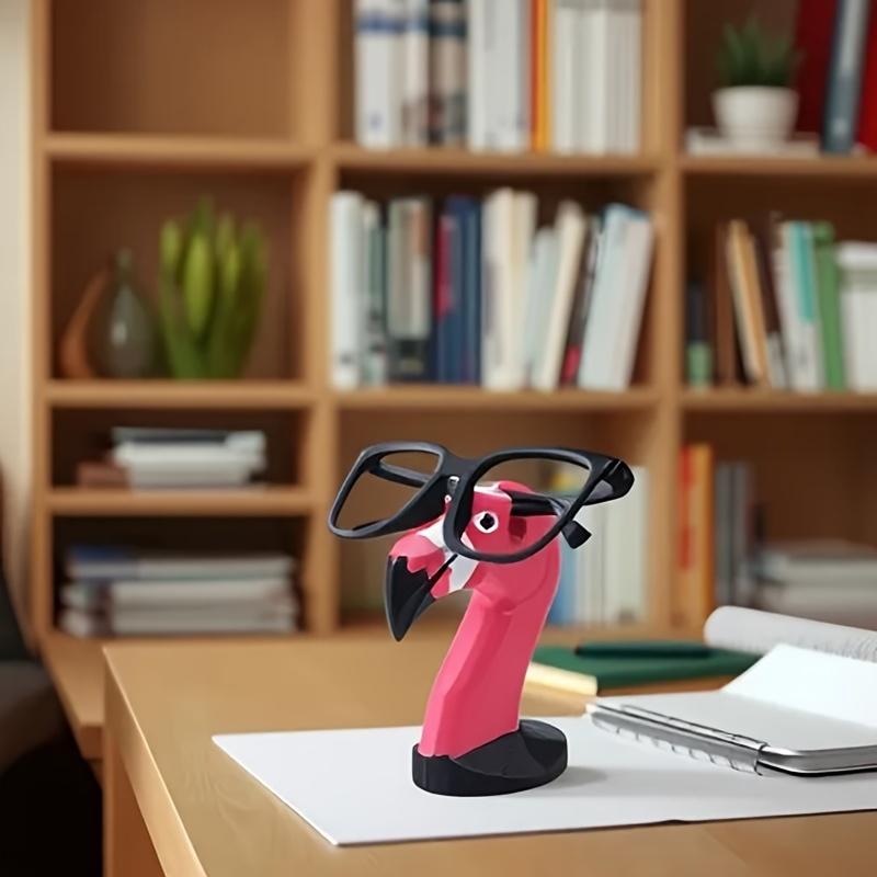 1pc Wooden Flamingo Glasses Holder Decorative Functional Desk Organizer, Ideal for Students and Home Decor, Perfect Gift for Valentine'S Day