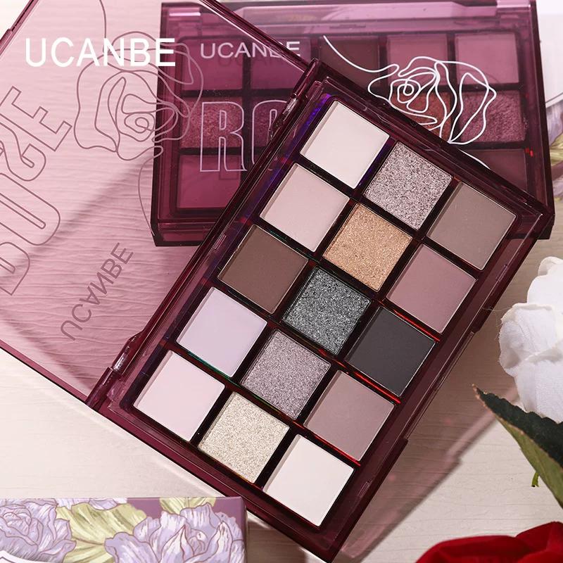 Ucanbe Cool 15 Colors Rose Pink Shimmer Eyeshadow Palette