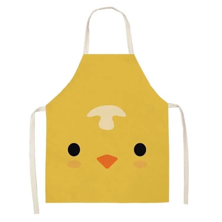 Letter Alphabet Kitchen Aprons for Women Cotton Linen Bibs Household Cleaning Pinafore Home Cooking Apron Delantal