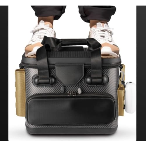 Sit-on Tackle Box with Rod Holder, Tackle Bag, Fishing Bucket, 45cm, with Pliers Holder, EVA Material, Multifunctional Fishing Tackle Case, Disaster P