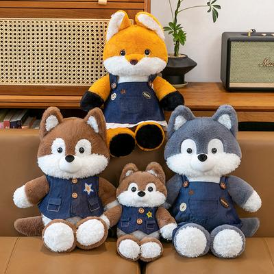 Forest Running Doll Fox Bear Plush Toy Husky Doll Sleeping Pillow Girl Gift