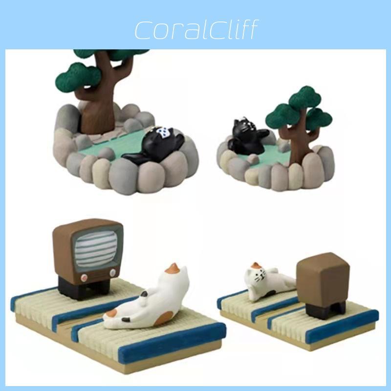 Tamamitsu Sleeping Cat Resin Organizer With Unique Craftsmanship For Home Office