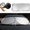 Folding Jumbo Front Car Window Sun Shade Auto Visor Windshield Block Cover