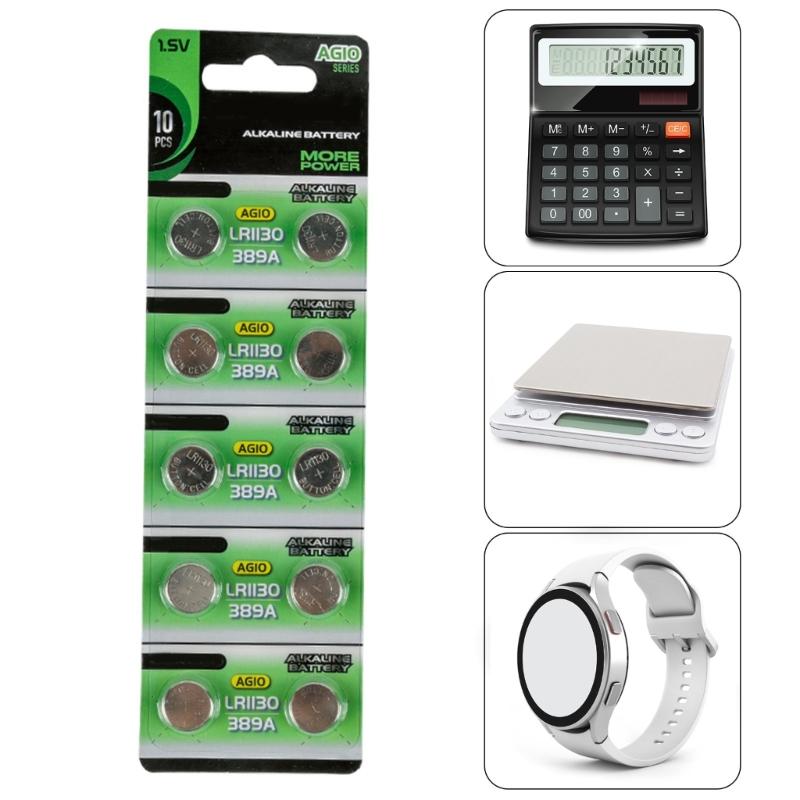 Pack Of 10/20 AG10 LR1130 Button Batteries 1.55V Alkaline Batteries Button Coin Batteries For Remotes Control Watches