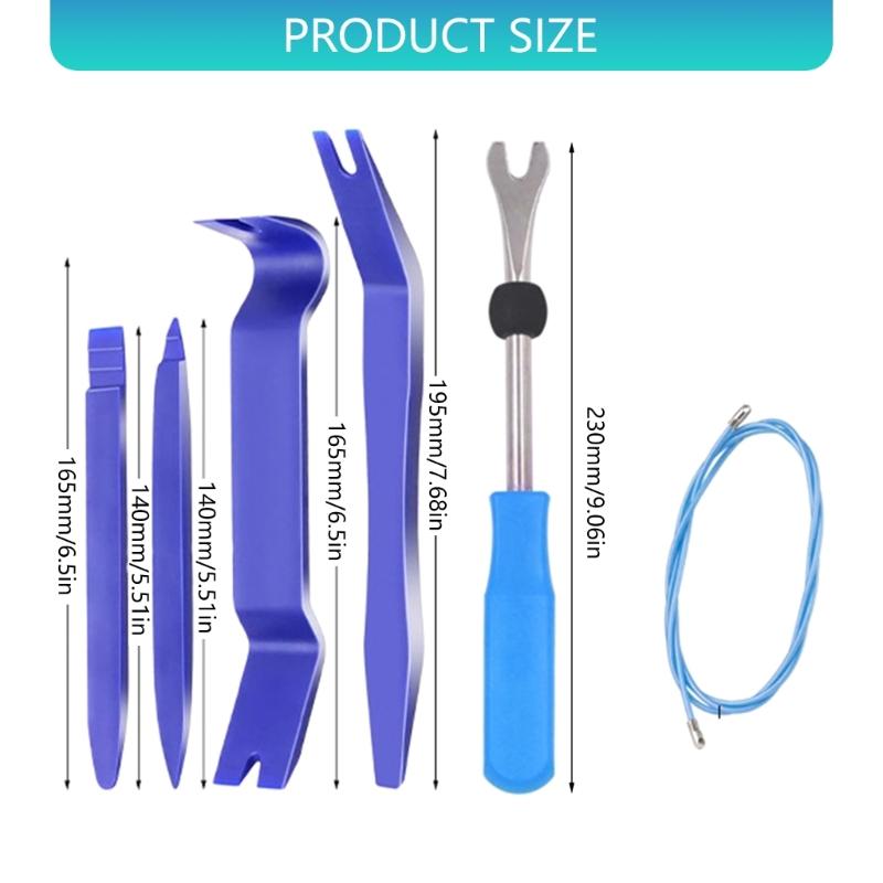 6pcs Automotive Interior Trim Removal Kit Featuring Not Marring Tip Universal for Dashboard Repair Sound System Fixes