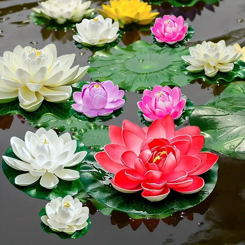 1pcs-7.09inch Vibrant Foam For Lotus - Realistic Floating Water Lilies For Ponds, Fountains & Garden Decor