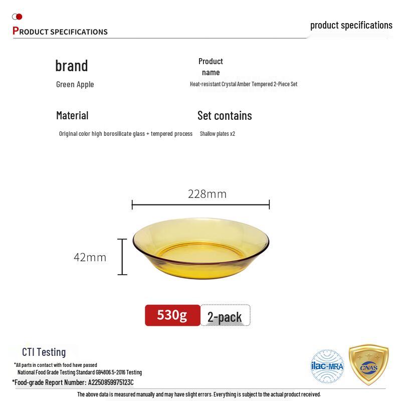 QINGPINGGUO Heat-Resistant Glass Deep Bowls