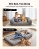 Human Dog Bed, 1810 x 1110 x 240 mm Orthopedic Memory Foam Human Sized Dog Bed, Humans Pet Beds with Side Pocket, Handle & Zipper, Removable