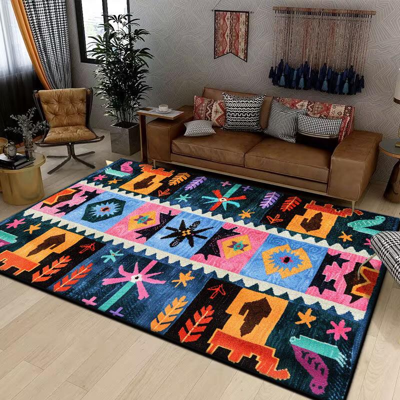 Nordic Style Bohemian Large Rugs for Living Room Modern Decoration Home Carpet Light Luxury Bedroom Rug Non-slip Washable Mat